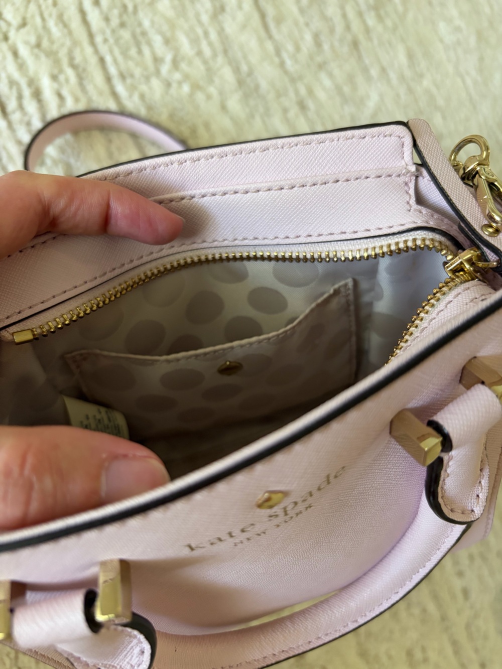 Kate Spade Cedar Street Light Pink Mini Hayden Top Handle Crossbody Bag - Picture 6 of 7